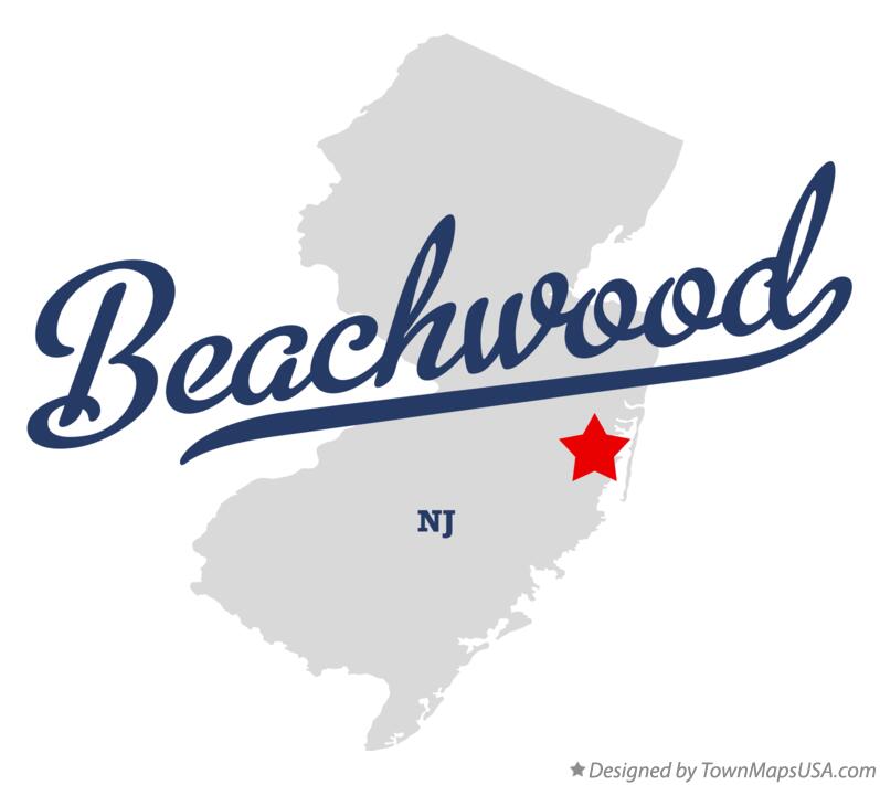 Map of Beachwood New Jersey NJ