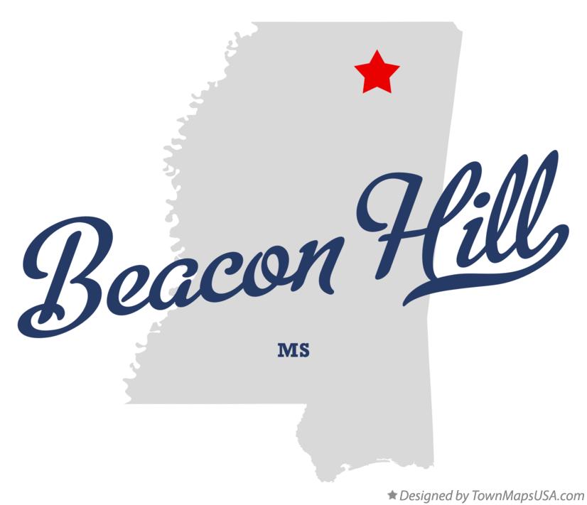 Map of Beacon Hill Mississippi MS