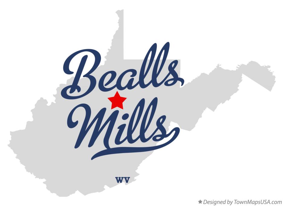 Map of Bealls Mills West Virginia WV