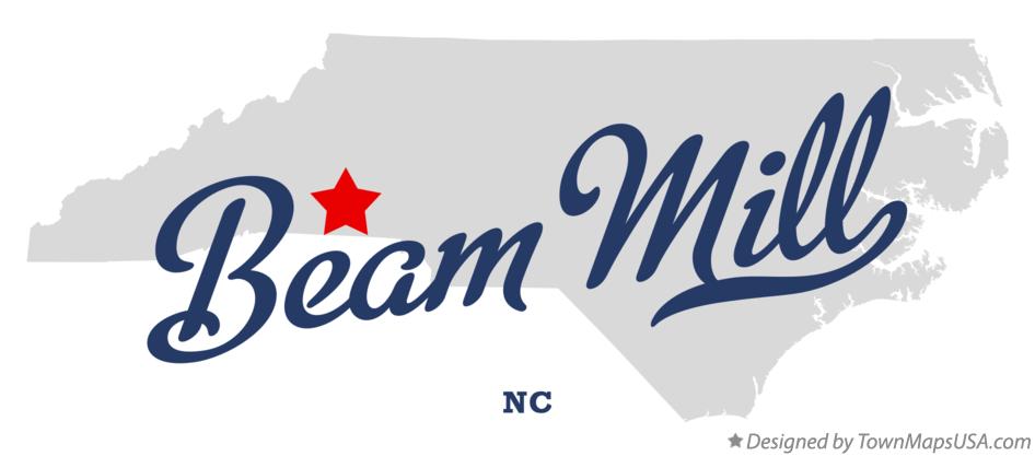 Map of Beam Mill North Carolina NC