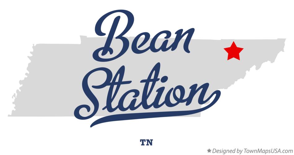 Map of Bean Station Tennessee TN