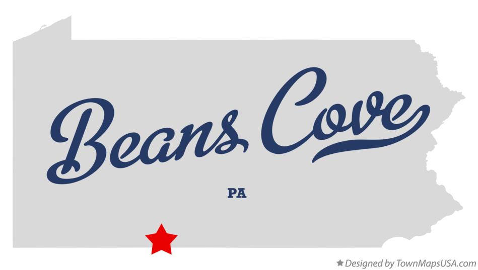 Map of Beans Cove Pennsylvania PA
