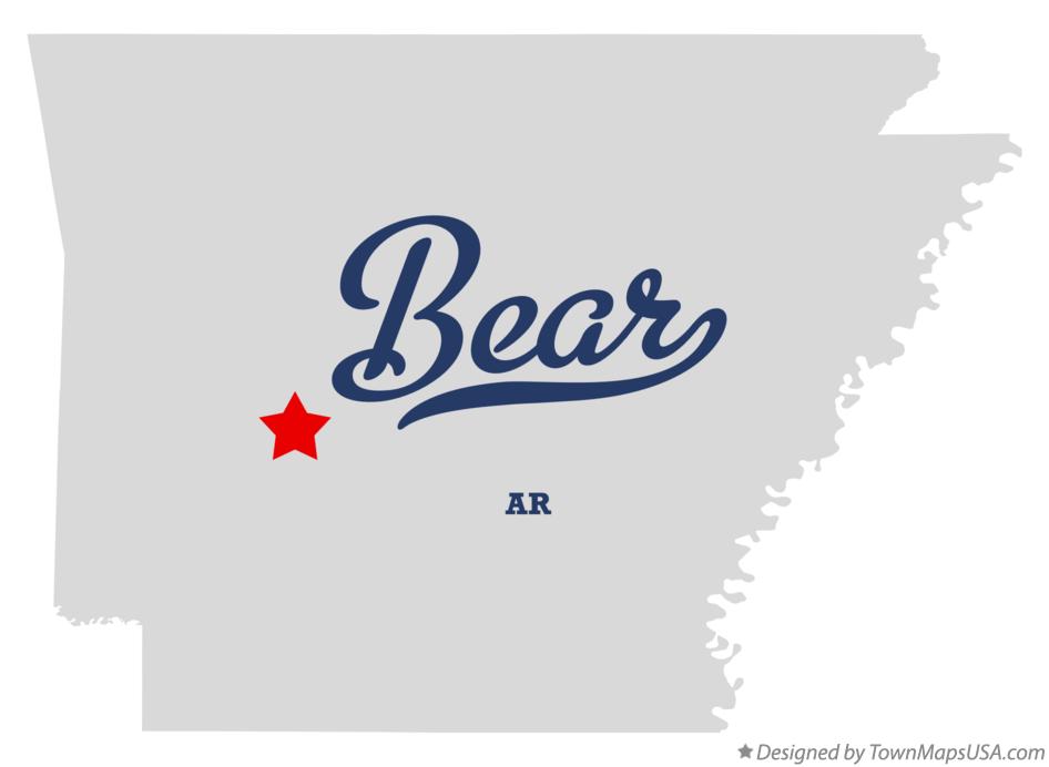 Map of Bear Arkansas AR