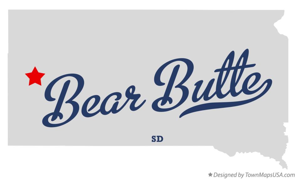 Map of Bear Butte South Dakota SD