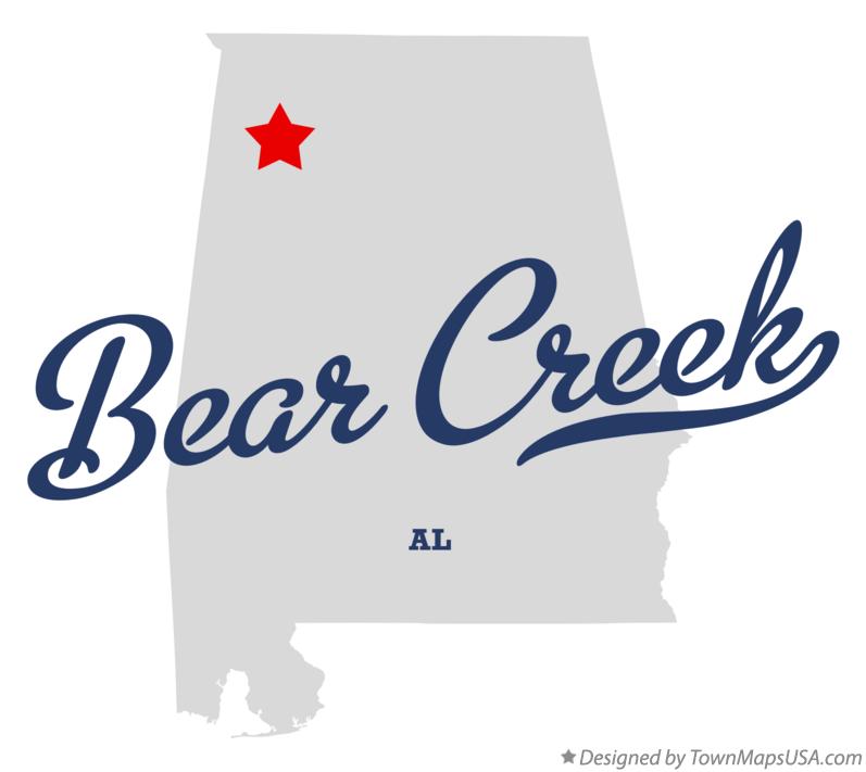 Map of Bear Creek Alabama AL