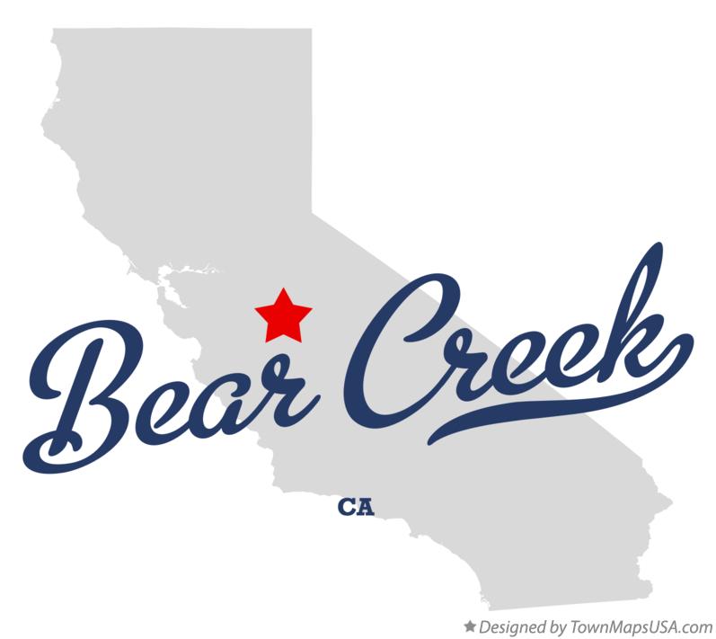 Map of Bear Creek California CA