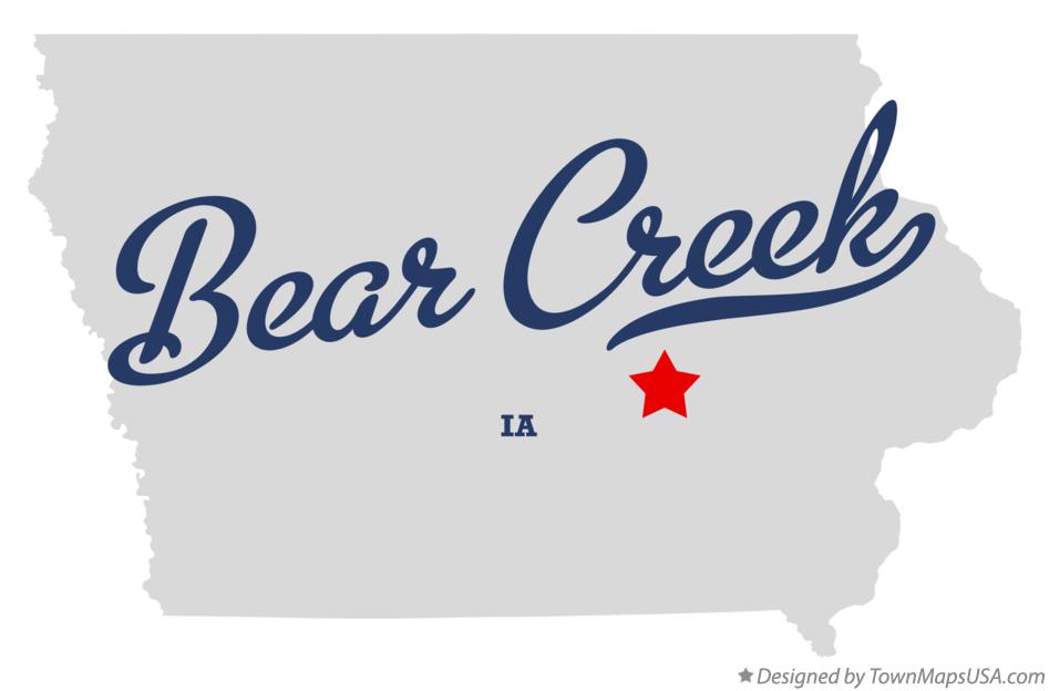 Map of Bear Creek Iowa IA