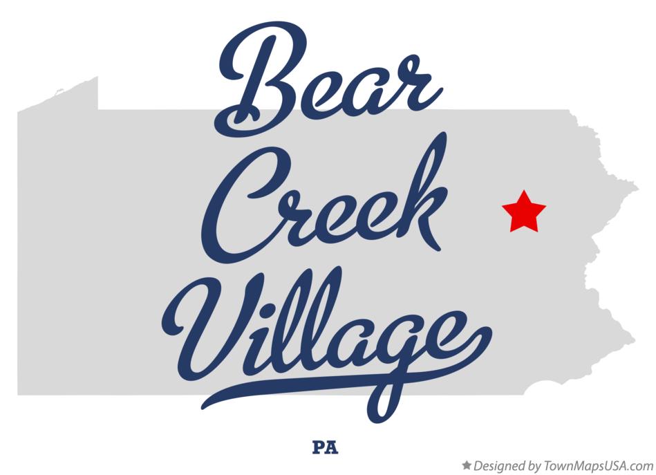 Map of Bear Creek Village Pennsylvania PA