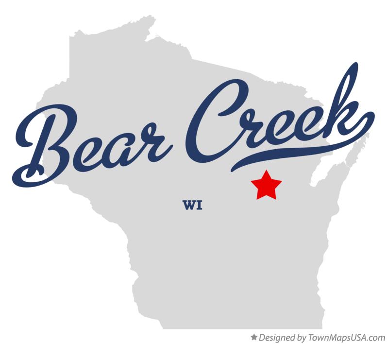Map of Bear Creek Wisconsin WI