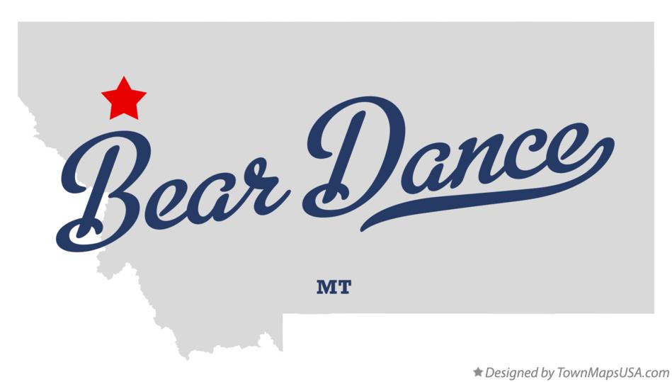 Map of Bear Dance Montana MT