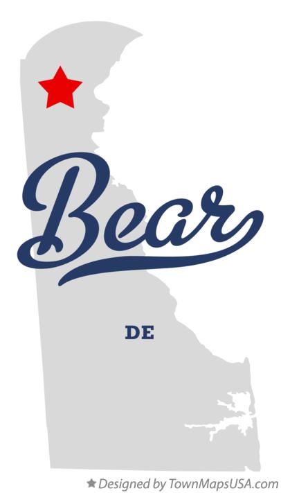 Map of Bear Delaware DE