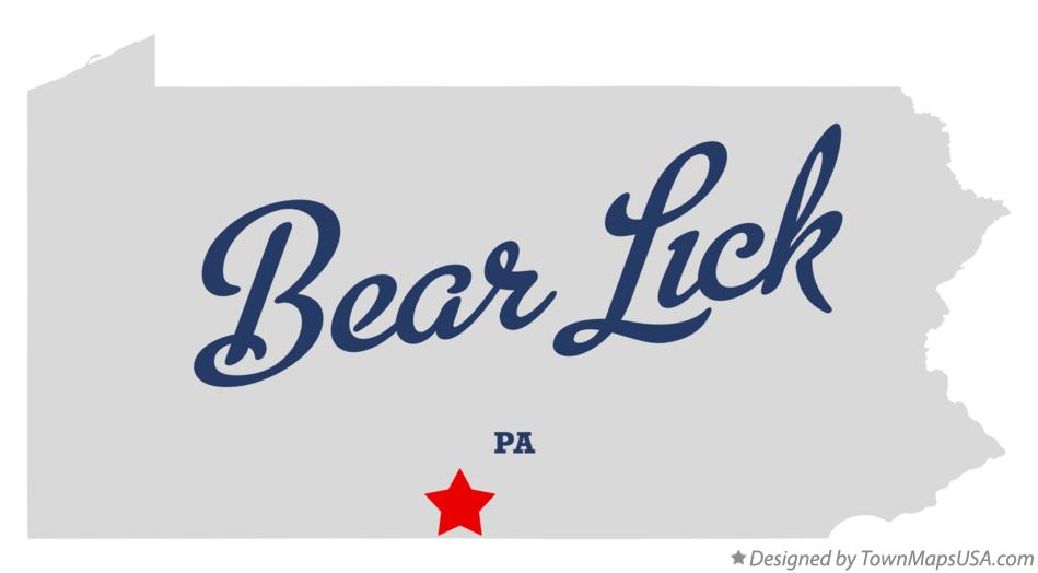 Map of Bear Lick Pennsylvania PA