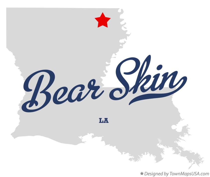 Map of Bear Skin Louisiana LA