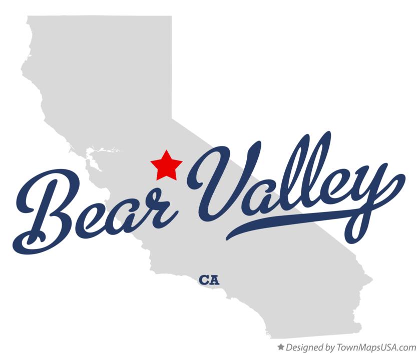 Map of Bear Valley California CA