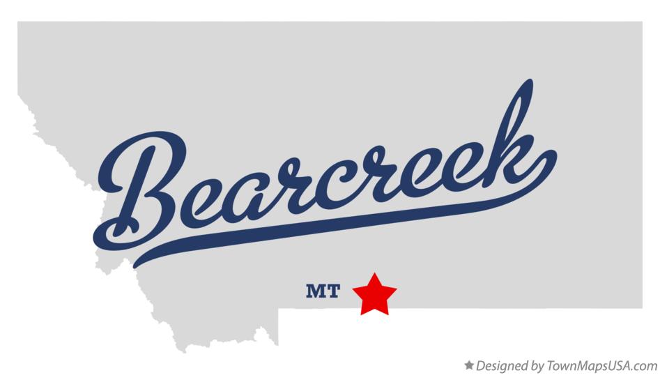 Map of Bearcreek Montana MT