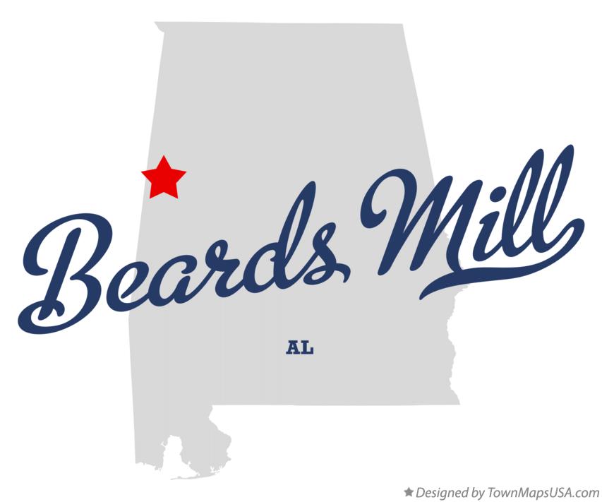 Map of Beards Mill Alabama AL