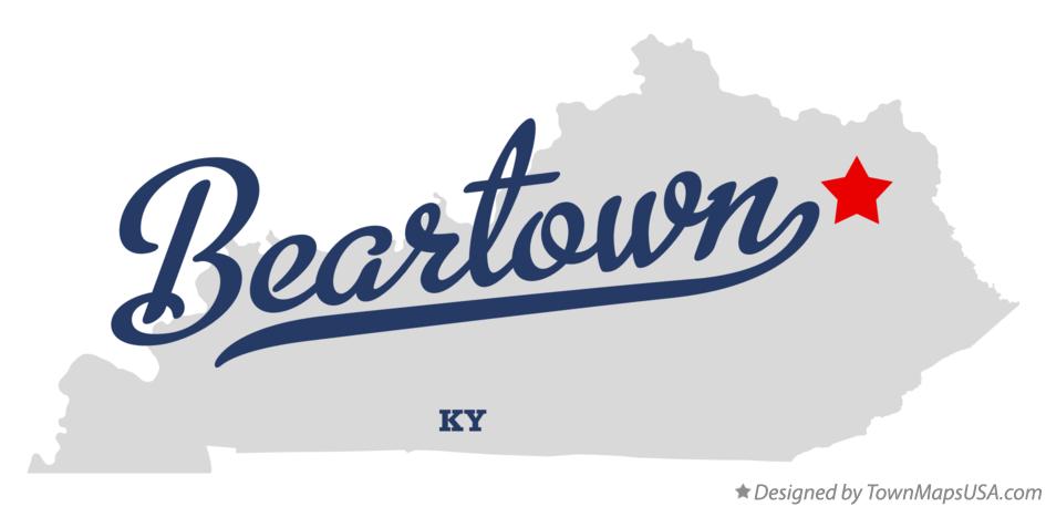 Map of Beartown Kentucky KY