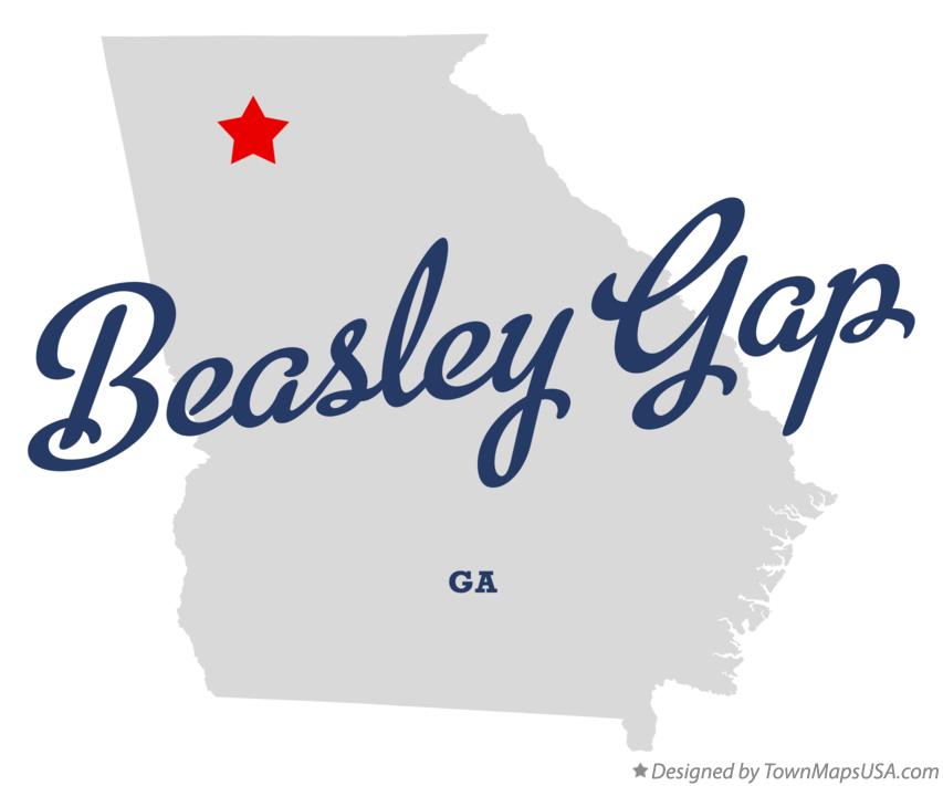 Map of Beasley Gap Georgia GA