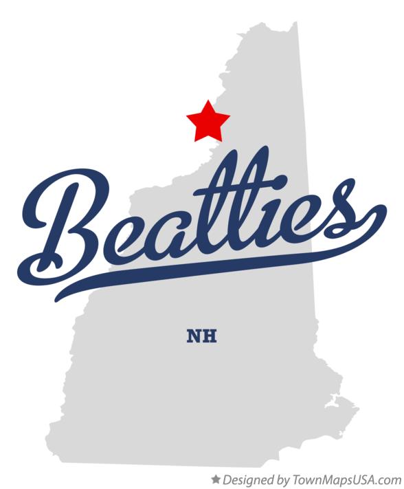 Map of Beatties New Hampshire NH
