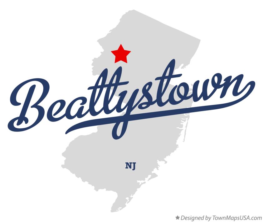 Map of Beattystown New Jersey NJ