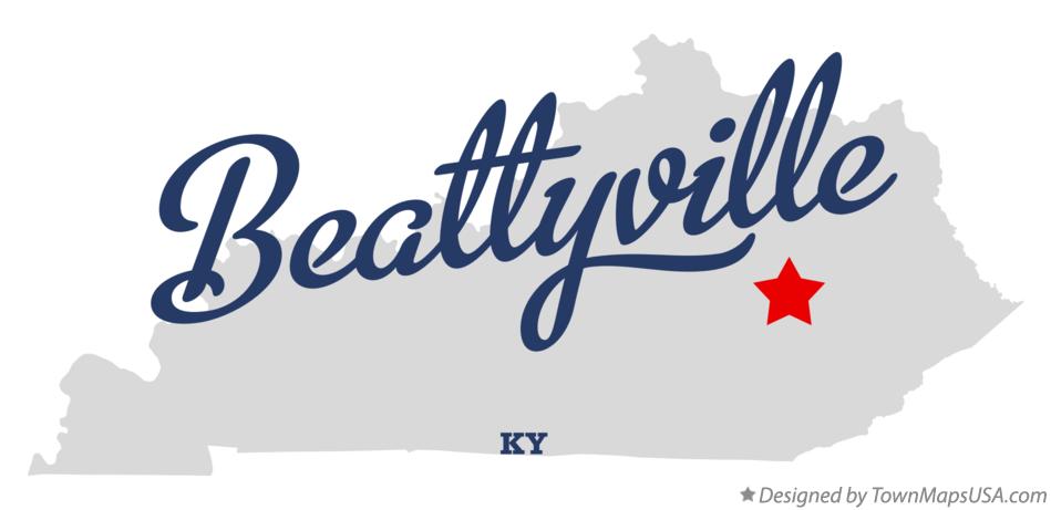 Map of Beattyville Kentucky KY