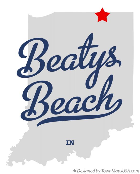 Map of Beatys Beach Indiana IN