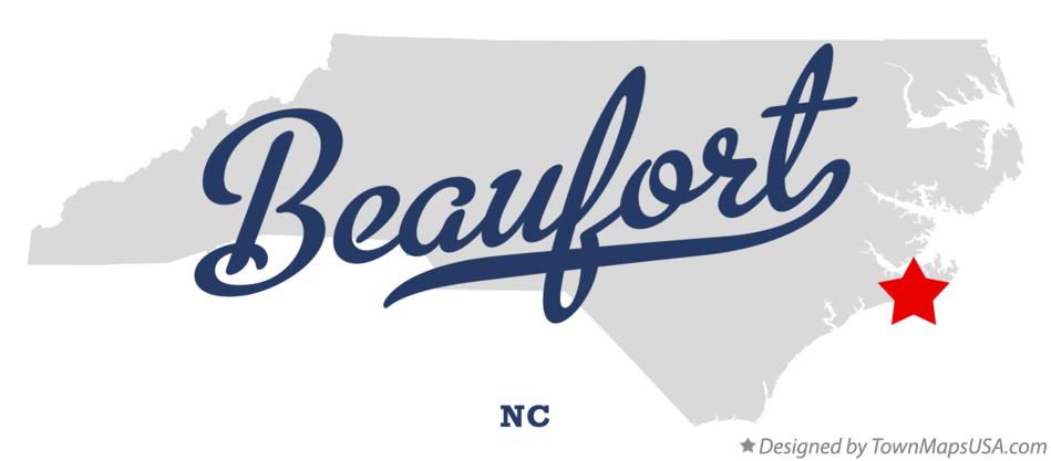 Map of Beaufort North Carolina NC