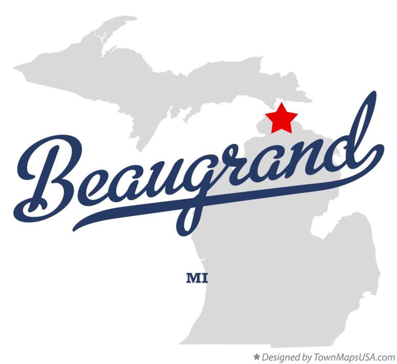 Map of Beaugrand Michigan MI