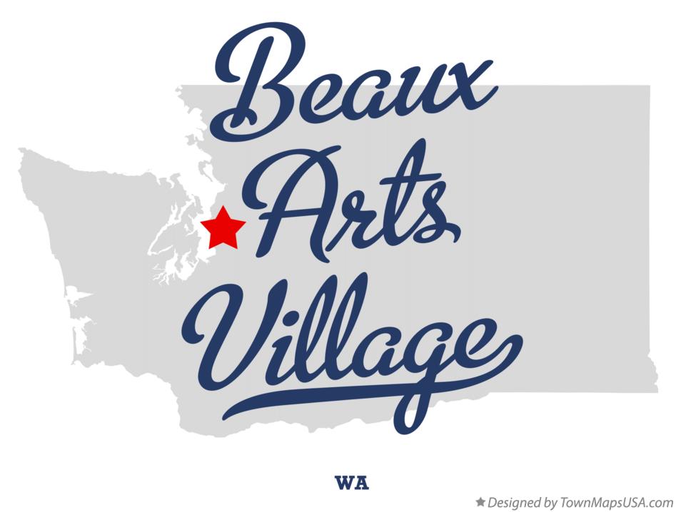 Map of Beaux Arts Village Washington WA