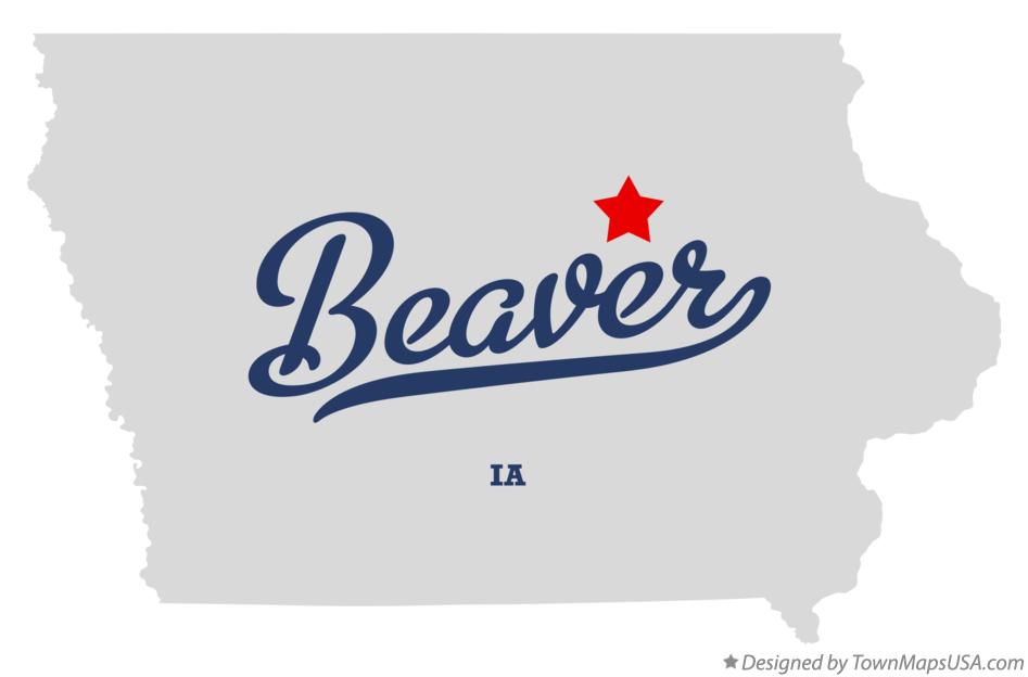 Map of Beaver Iowa IA