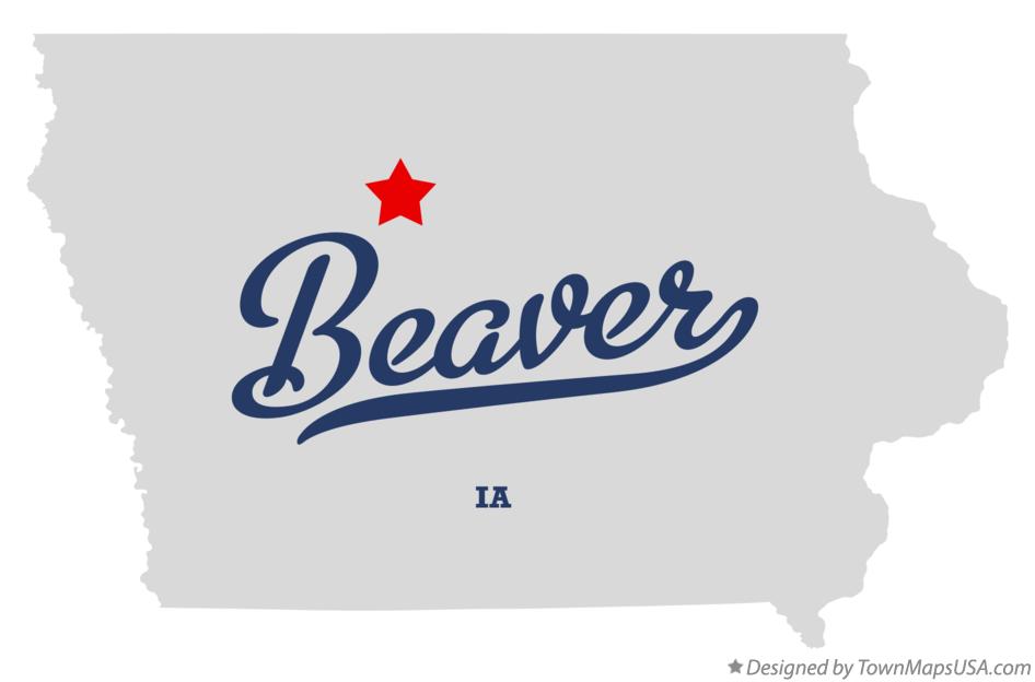 Map of Beaver Iowa IA