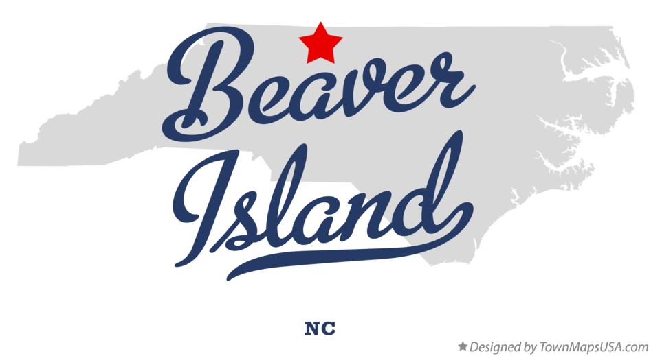 Map of Beaver Island North Carolina NC