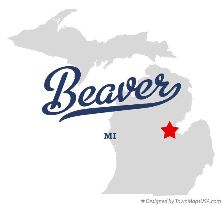 Map of Beaver Michigan MI