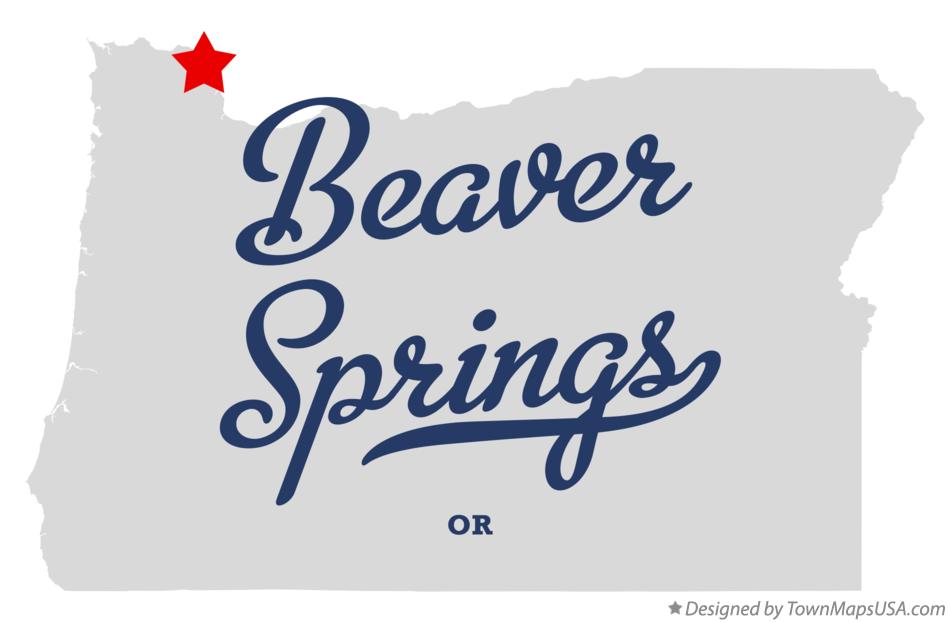 Map of Beaver Springs Oregon OR