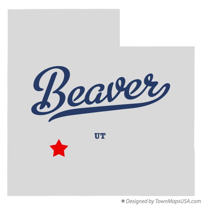 Map of Beaver Utah UT