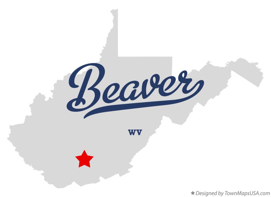 Map of Beaver West Virginia WV