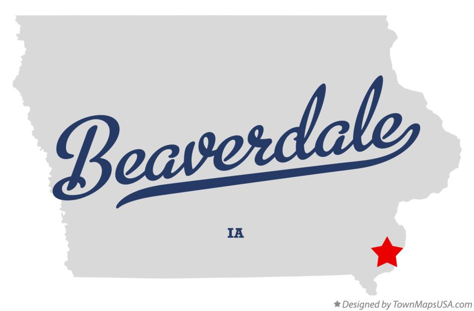 Map of Beaverdale Iowa IA