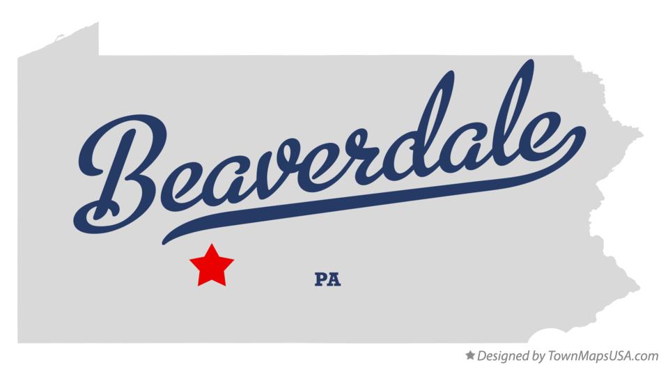 Map of Beaverdale Pennsylvania PA