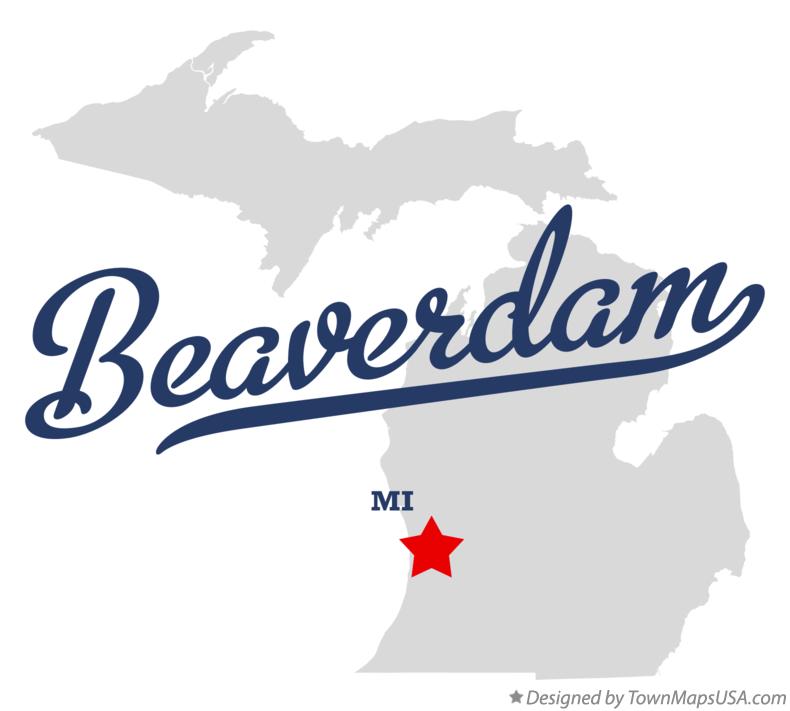 Map of Beaverdam Michigan MI