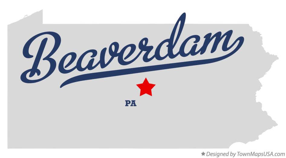 Map of Beaverdam Pennsylvania PA