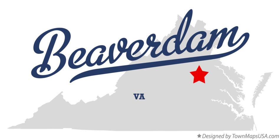 Map of Beaverdam Virginia VA