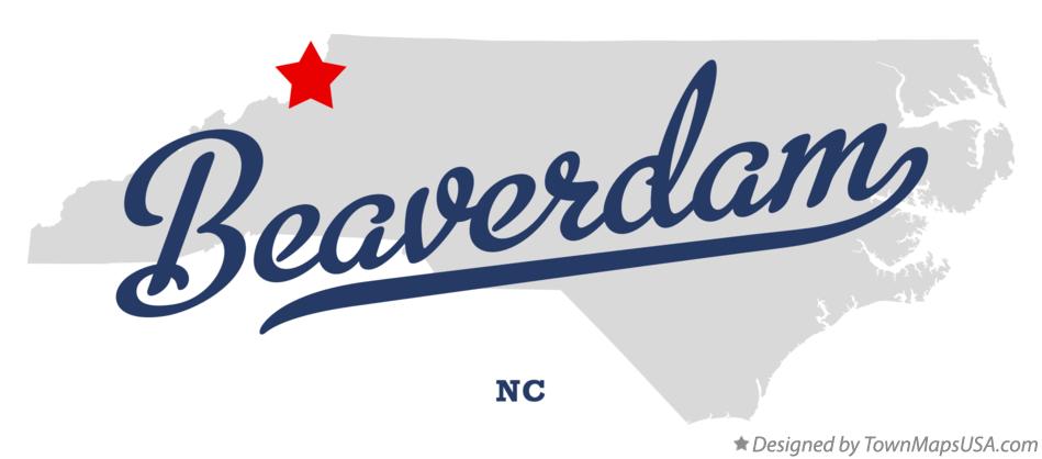 Map of Beaverdam North Carolina NC