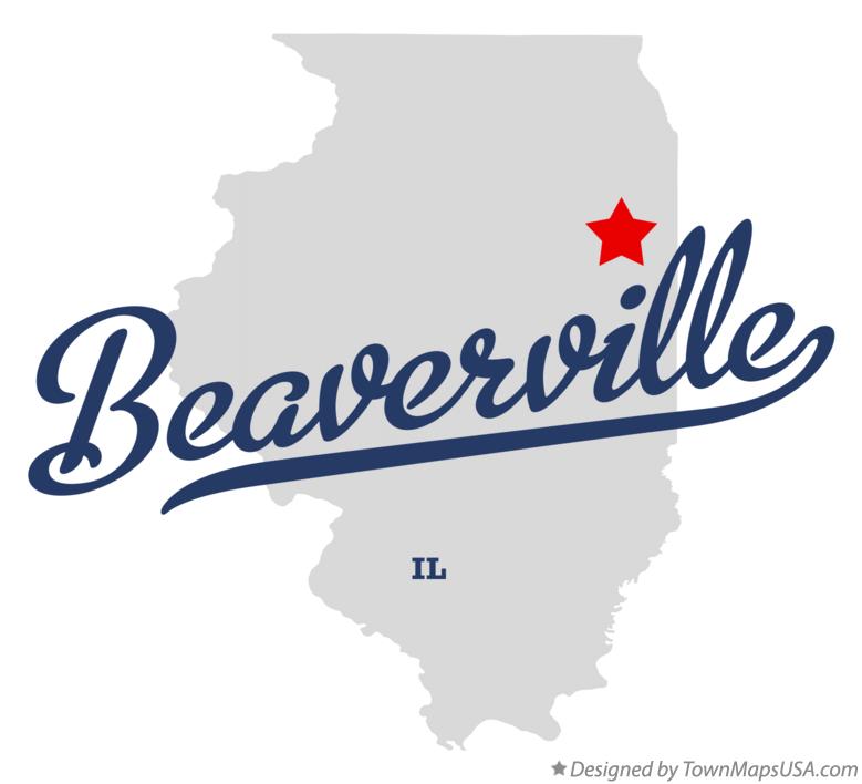 Map of Beaverville Illinois IL