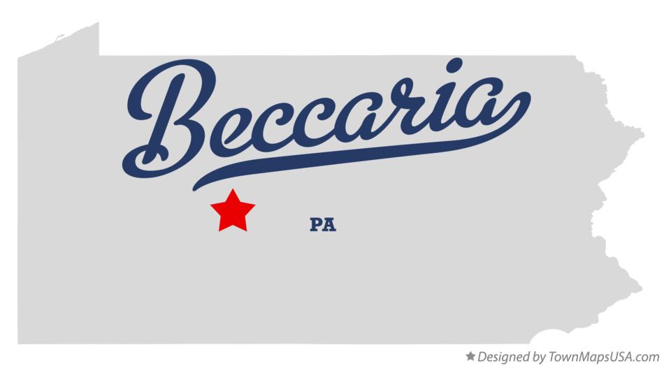 Map of Beccaria Pennsylvania PA