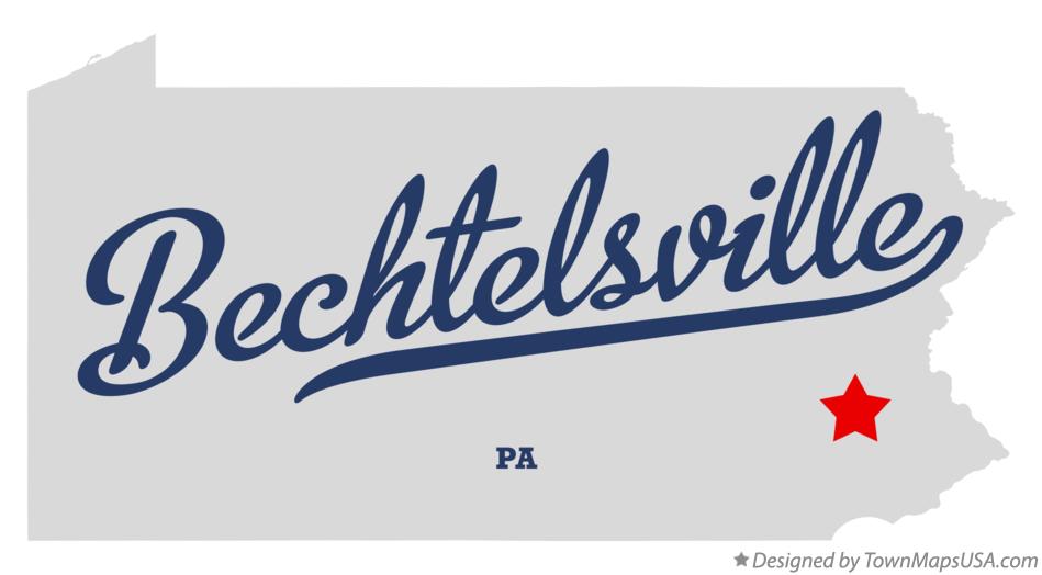 Map of Bechtelsville Pennsylvania PA