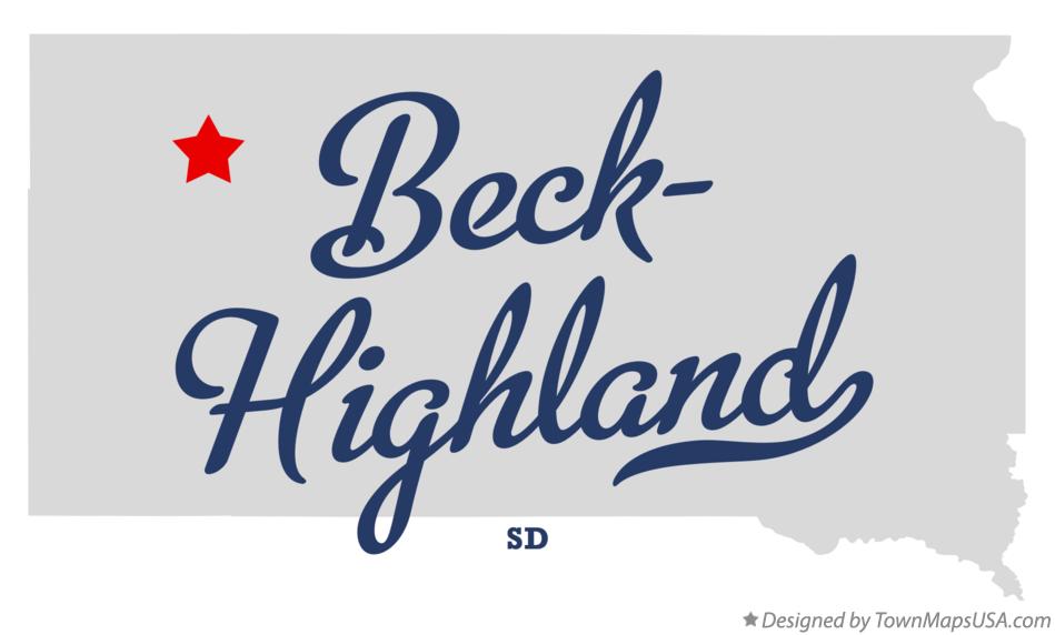 Map of Beck-Highland South Dakota SD