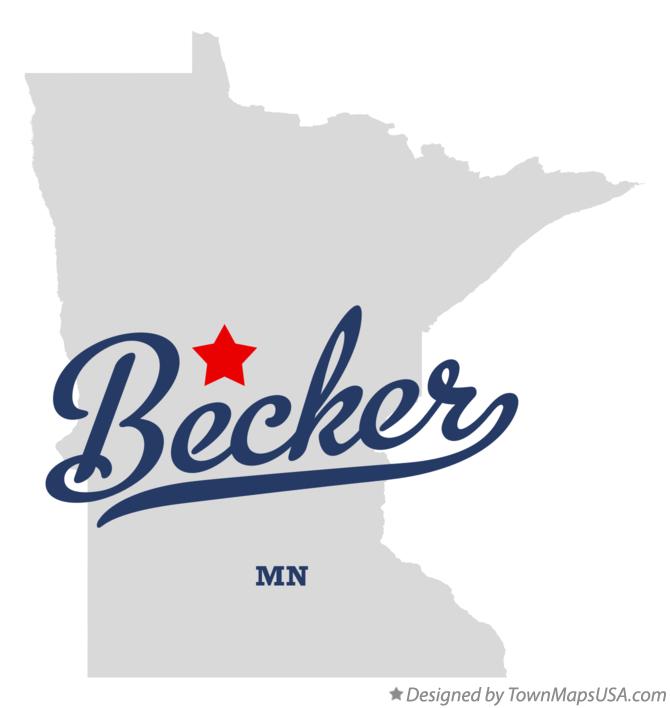 Map of Becker Minnesota MN