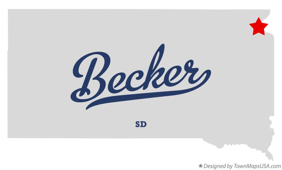 Map of Becker South Dakota SD