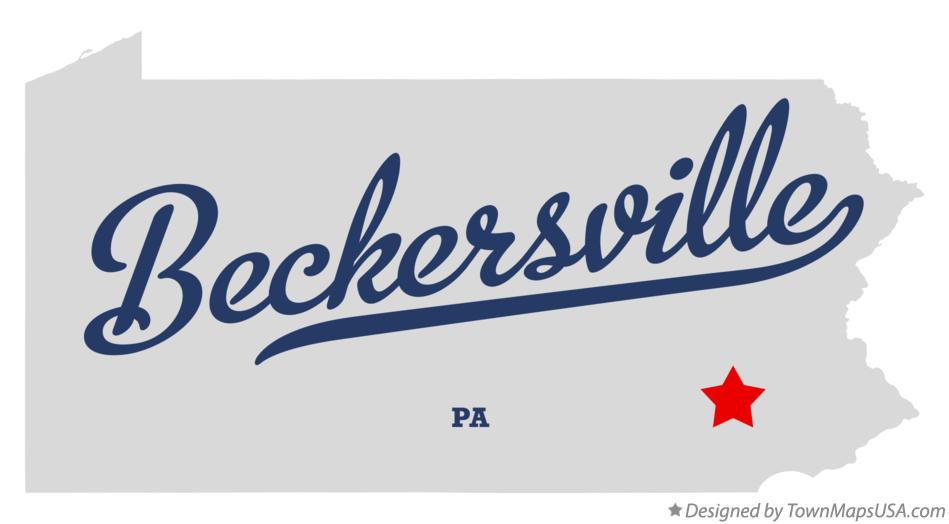 Map of Beckersville Pennsylvania PA
