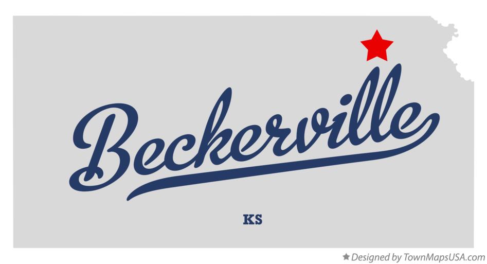 Map of Beckerville Kansas KS